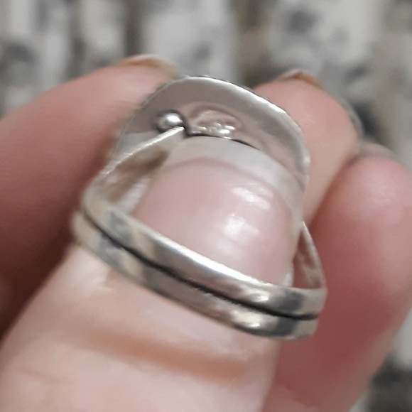 New Dichroic Glass 925 Silver Ring. - Picture 5 of 8